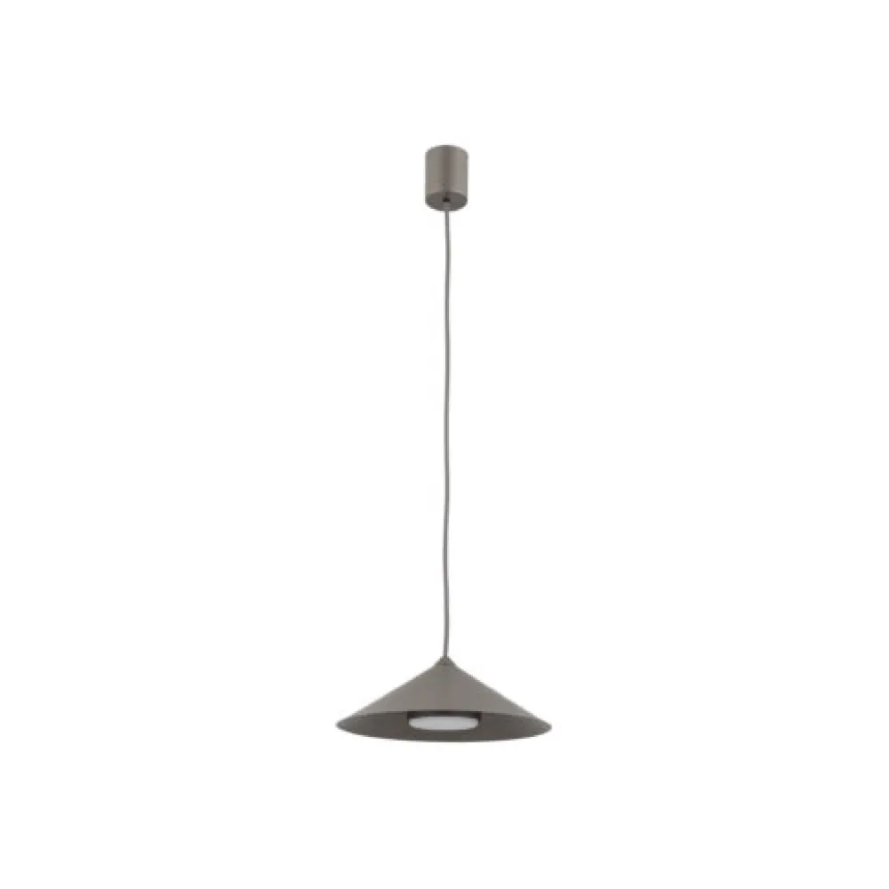 Lampade A Sospensione-Selezionato da Mazzolaluce Lampada a sospensione cono metallo marrone 23 cm per isola cucina