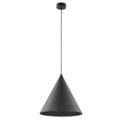 Lampade A Sospensione-Selezionato da Mazzolaluce Lampada a sospensione cono nero 33 cm per cucina