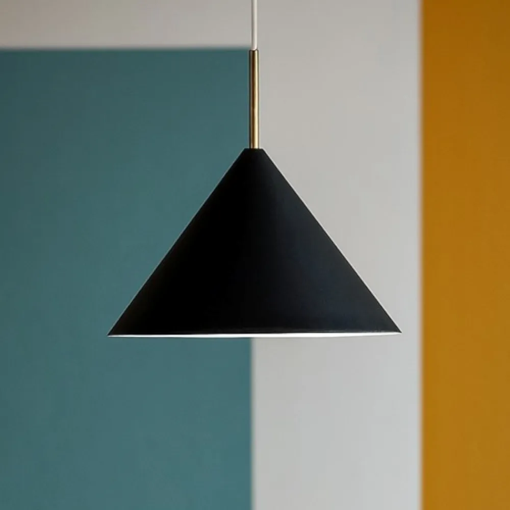 Lampade A Sospensione-Miloox Lampada a sospensione cono nero per isola samoi