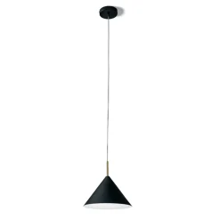 Lampade A Sospensione-Miloox Lampada a sospensione cono nero per isola samoi