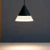 Lampade A Sospensione-Linea Light Lampada a sospensione cono nero led 3000k verdi ca113dbbwdi
