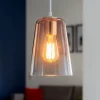Lampade A Sospensione-Top Light Lampada a sospensione cono vetro rame trasparente shade toplight
