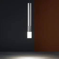 Lampade A Sospensione-Linea Light Lampada a sospensione cromata h25 cm led 2w 3000k puccini ca107dchwdi