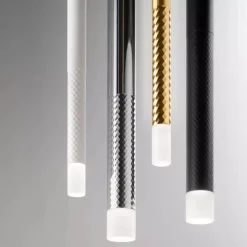 Lampade A Sospensione-Linea Light Lampada a sospensione cromata h25 cm led 2w 3000k puccini ca107dchwdi