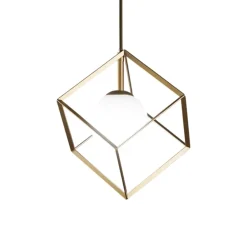 Lampade A Sospensione-Perenz Illuminazione Lampada a sospensione cube oro 15cm opaco