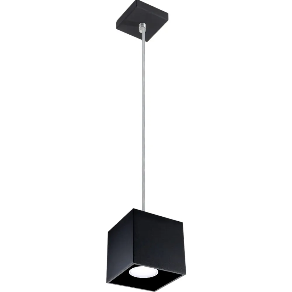Lampade A Sospensione-Selezionato da Mazzolaluce Lampada a sospensione cubo nero moderna