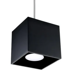 Lampade A Sospensione-Selezionato da Mazzolaluce Lampada a sospensione cubo nero moderna
