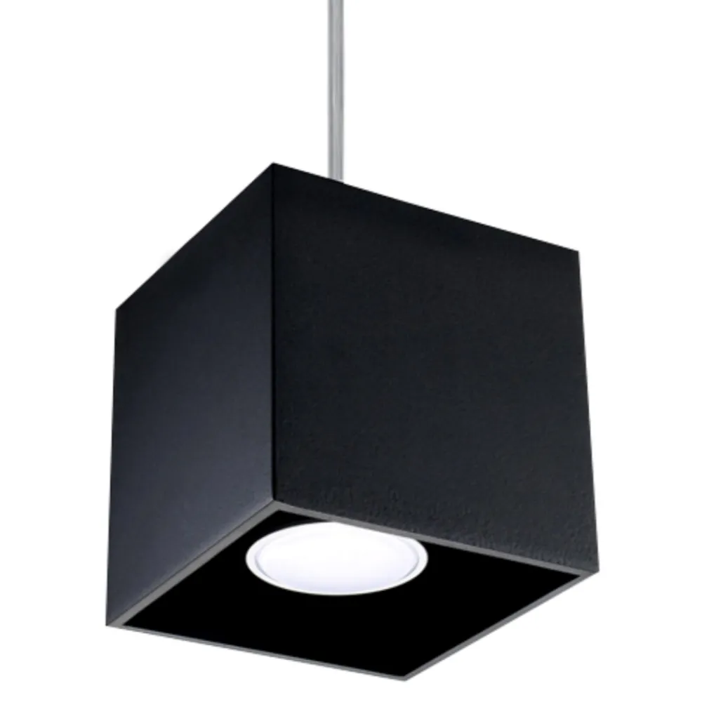 Lampade A Sospensione-Selezionato da Mazzolaluce Lampada a sospensione cubo nero moderna