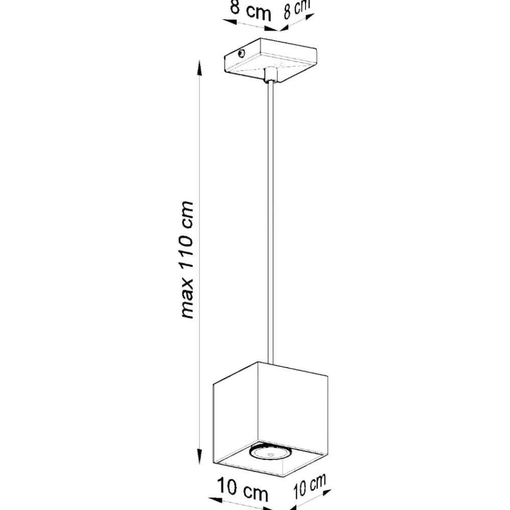 Lampade A Sospensione-Selezionato da Mazzolaluce Lampada a sospensione cubo nero moderna