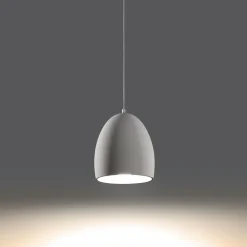 Lampade A Sospensione-Selezionato da Mazzolaluce Lampada a sospensione cupola gesso bianco
