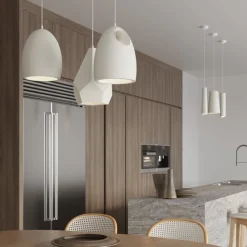 Lampade A Sospensione-Selezionato da Mazzolaluce Lampada a sospensione cupola gesso bianco