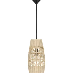 Lampade A Sospensione-Selezionato da Mazzolaluce Lampada a sospensione cupola in rattan naturale 22 cm