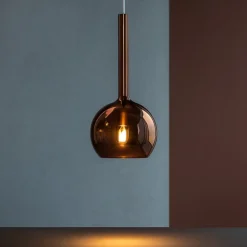 Lampade A Sospensione-Top Light Lampada a sospensione da comodino per stanza da letto vetro rame