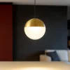 Lampade A Sospensione-Linea Light Lampada a sospensione da comodino sfera oro led 3000k