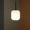 Lampade A Sospensione-Selezionato da Mazzolaluce Lampada a sospensione da comodino vetro bianco nera