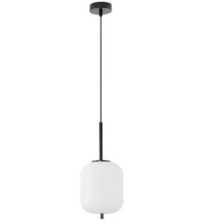 Lampade A Sospensione-Selezionato da Mazzolaluce Lampada a sospensione da comodino vetro bianco nera