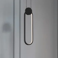 Lampade A Sospensione-Selezionato da Mazzolaluce Lampada a sospensione da comodino camera da letto nera led 3000k