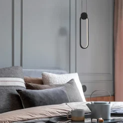 Lampade A Sospensione-Selezionato da Mazzolaluce Lampada a sospensione da comodino camera da letto nera led 3000k