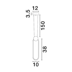 Lampade A Sospensione-Selezionato da Mazzolaluce Lampada a sospensione da comodino camera da letto nera led 3000k