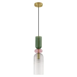 Lampade A Sospensione-Selezionato da Mazzolaluce Lampada a sospensione da comodino vetro multicolor