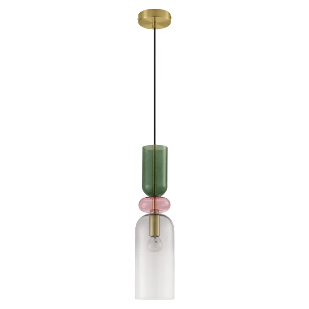 Lampade A Sospensione-Selezionato da Mazzolaluce Lampada a sospensione da comodino vetro multicolor