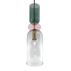 Lampade A Sospensione-Selezionato da Mazzolaluce Lampada a sospensione da comodino vetro multicolor