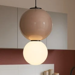 Lampade A Sospensione-Selezionato da Mazzolaluce Lampada a sospensione da cucina sfera porcellana led 3000k