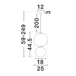 Lampade A Sospensione-Selezionato da Mazzolaluce Lampada a sospensione da cucina sfera porcellana led 3000k