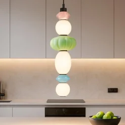 Lampade A Sospensione-Selezionato da Mazzolaluce Lampada a sospensione da cucina moderna in vetro ceramica led 3000k
