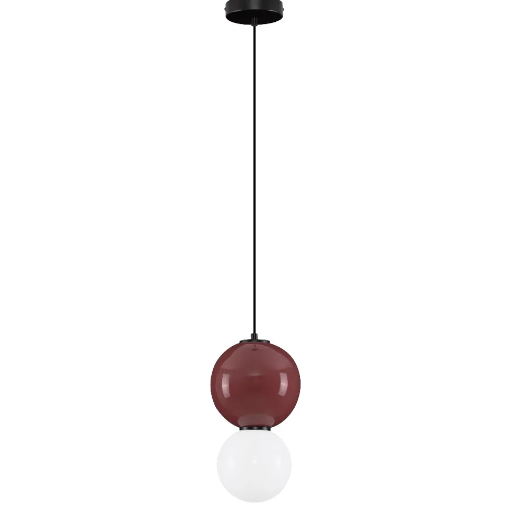 Lampade A Sospensione-Selezionato da Mazzolaluce Lampada a sospensione da cucina bordeaux diametro 18cm led 3000k