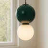 Lampade A Sospensione-Selezionato da Mazzolaluce Lampada a sospensione da cucina porcellana verde 18cm led 3000k