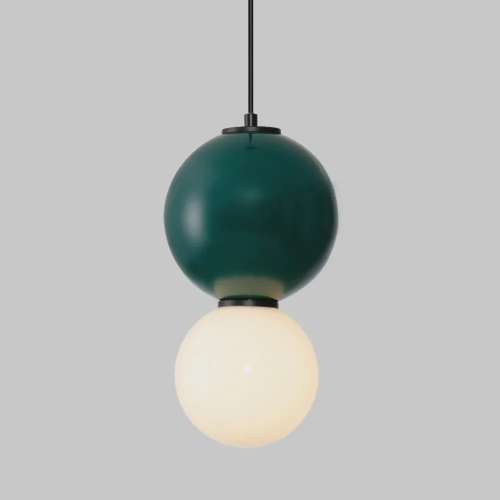 Lampade A Sospensione-Selezionato da Mazzolaluce Lampada a sospensione da cucina porcellana verde 18cm led 3000k