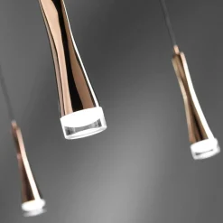 Lampade A Sospensione-Vivida International Lampada a sospensione design moderna oro rosa twist vivida led 5w 3000k fp