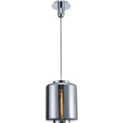 Lampade A Sospensione-Selezionato da Mazzolaluce Lampada a sospensione design vetro cromo grafite