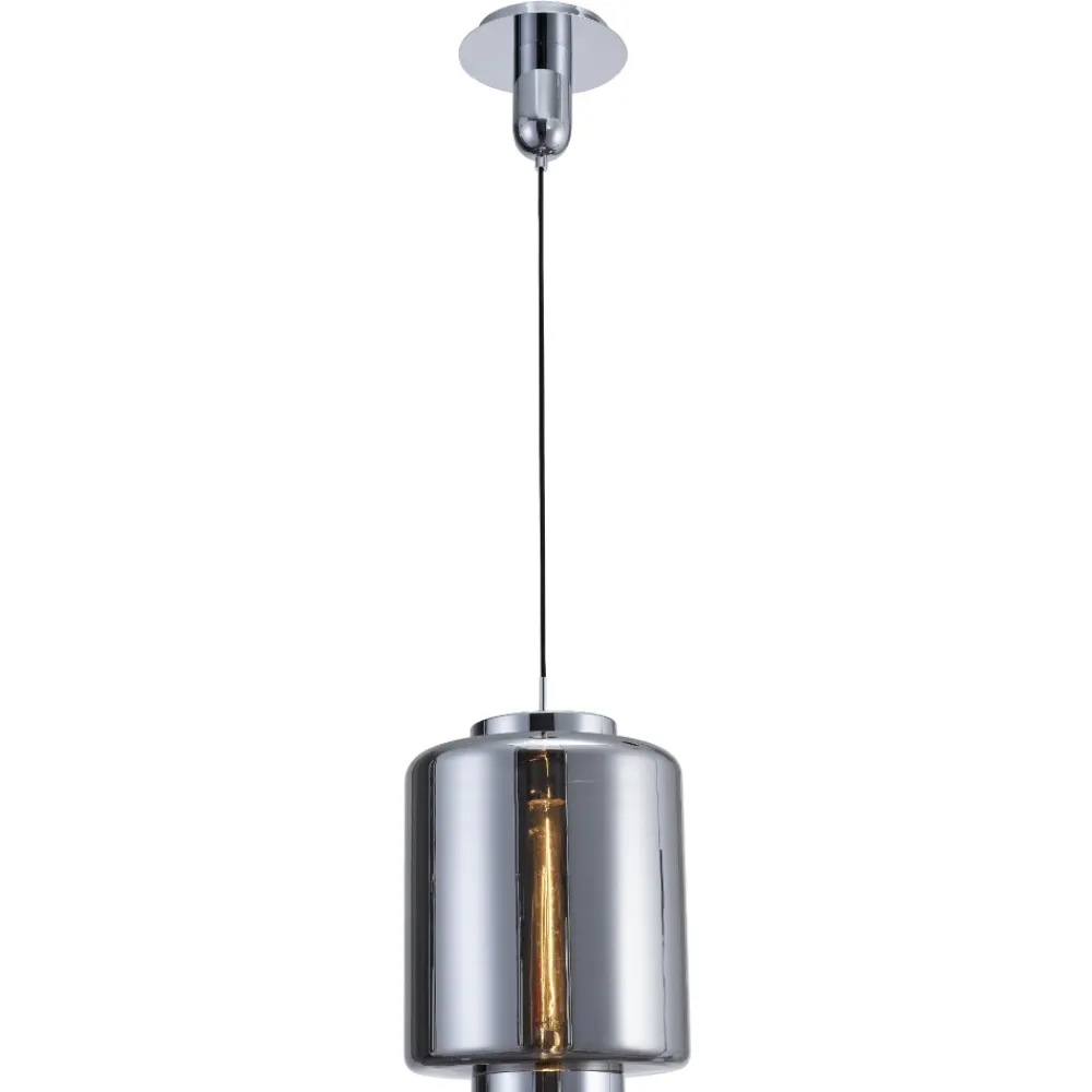 Lampade A Sospensione-Selezionato da Mazzolaluce Lampada a sospensione design vetro cromo grafite