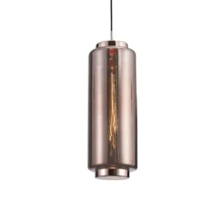 Lampade A Sospensione-Selezionato da Mazzolaluce Lampada a sospensione design moderno cilindro vetro rame
