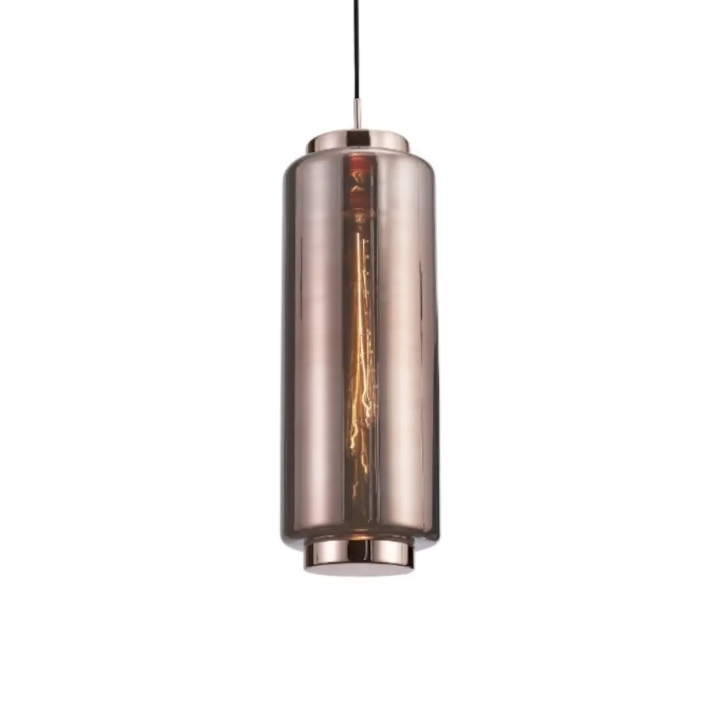 Lampade A Sospensione-Selezionato da Mazzolaluce Lampada a sospensione design moderno cilindro vetro rame