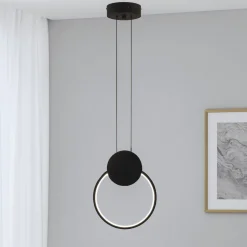 Lampade A Sospensione-Selezionato da Mazzolaluce Lampada a sospensione design mdoerno nera led 3000k