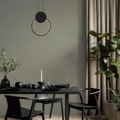 Lampade A Sospensione-Selezionato da Mazzolaluce Lampada a sospensione design mdoerno nera led 3000k