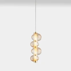 Lampade A Sospensione-Selezionato da Mazzolaluce Lampada a sospensione design moderno vetro decorato ambra