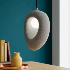 Lampade A Sospensione-Selezionato da Mazzolaluce Lampada a sospensione design japandi wabi sabi grigio antracite