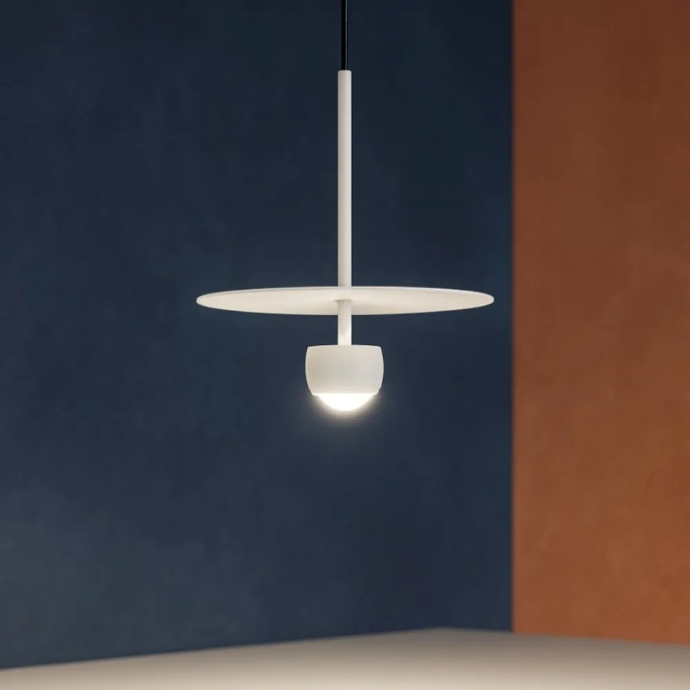 Lampade A Sospensione-Selezionato da Mazzolaluce Lampada a sospensione design moderna bianca led 3000k per isola penisola