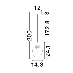 Lampade A Sospensione-Selezionato da Mazzolaluce Lampada a sospensione design moderna per isola cucina in vetro fume led 3000k