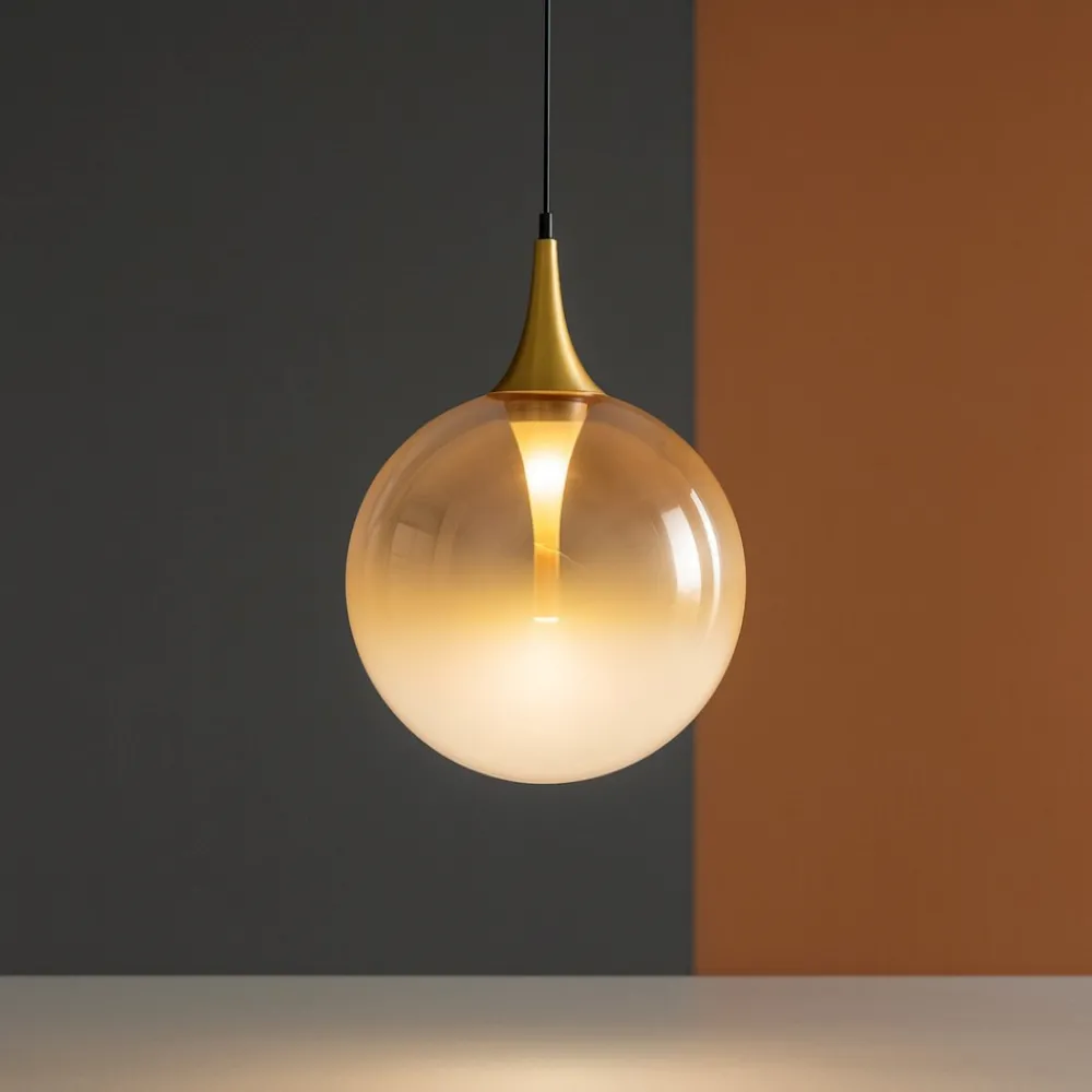 Lampade A Sospensione-Selezionato da Mazzolaluce Lampada a sospensione design sfera in vetro led 3000k