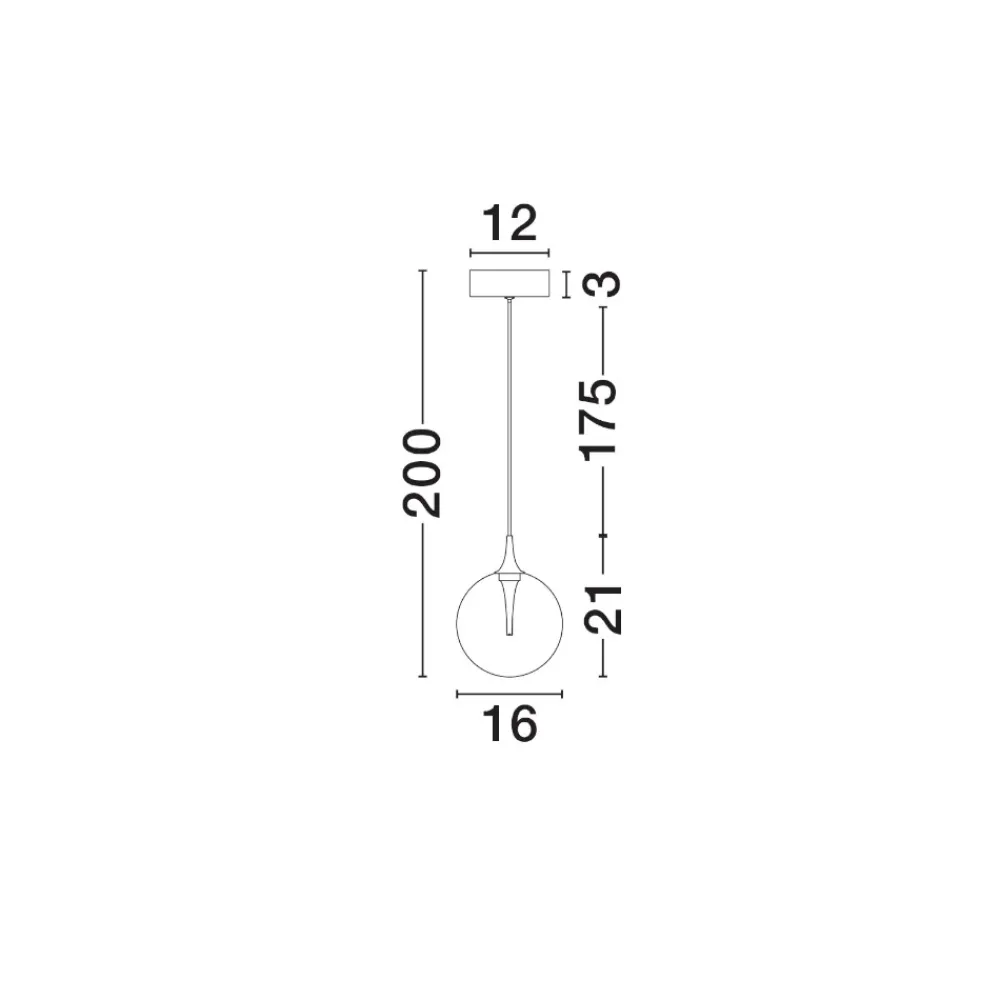 Lampade A Sospensione-Selezionato da Mazzolaluce Lampada a sospensione design sfera in vetro led 3000k