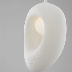 Lampade A Sospensione-Selezionato da Mazzolaluce Lampada a sospensione design japandi resina bianca stile wabi sabi