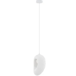 Lampade A Sospensione-Selezionato da Mazzolaluce Lampada a sospensione design japandi resina bianca stile wabi sabi