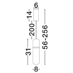 Lampade A Sospensione-Selezionato da Mazzolaluce Lampada a sospensione design moderna capsula in vetro ambra led 3000k dimmerabile