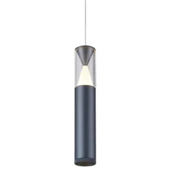 Lampade A Sospensione-Selezionato da Mazzolaluce Lampada a sospensione design antracite cilindro led 7w 3000k