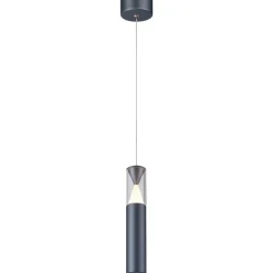 Lampade A Sospensione-Selezionato da Mazzolaluce Lampada a sospensione design antracite cilindro led 7w 3000k